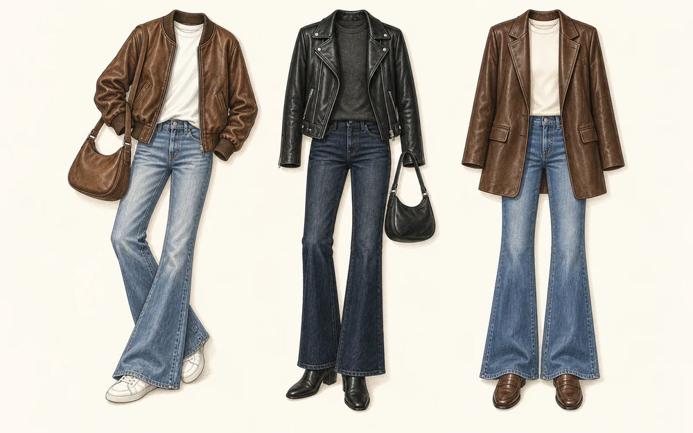 AI-generated styling illustration; hypothetical outfit combinations, not actual Firelady products.