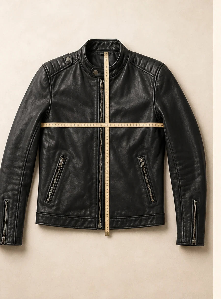 Cropped leather jacket outfit record used for capsule planning