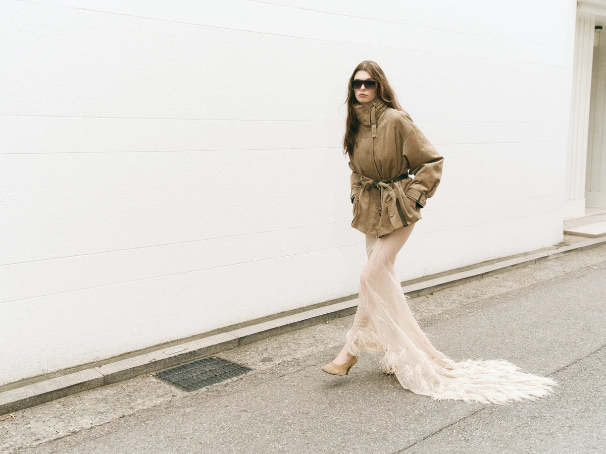 Firelady Shearling & Sheepskin Coats on model