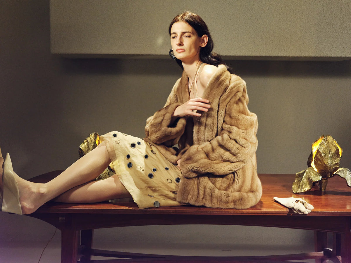 Firelady Real Fur Coats & Jackets on model