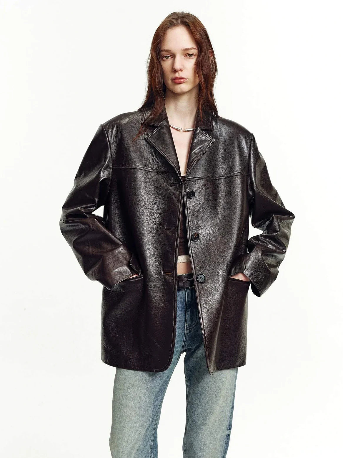 Firelady Fur Spray-Finish Sheepskin Blazer