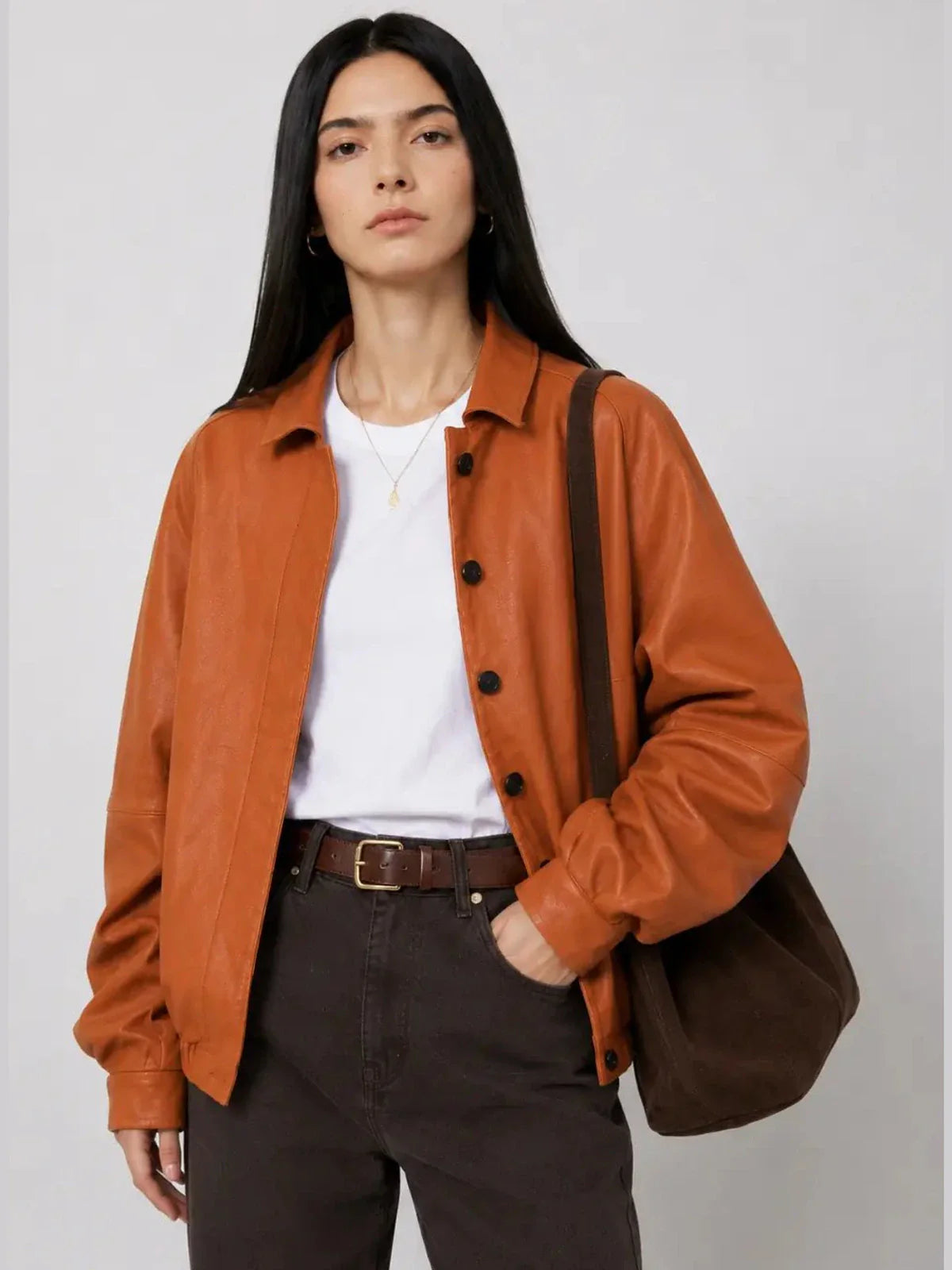Heavy Wash Waxed Sheepskin Jacket Genuine Leather Outerwear "Sydney Reincarnation" Firelady Fur