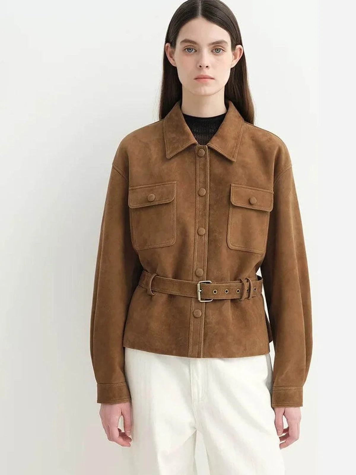 Twilight Knight cropped suede safari jacket - 02