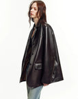 Firelady Fur Spray-Finish Sheepskin Blazer