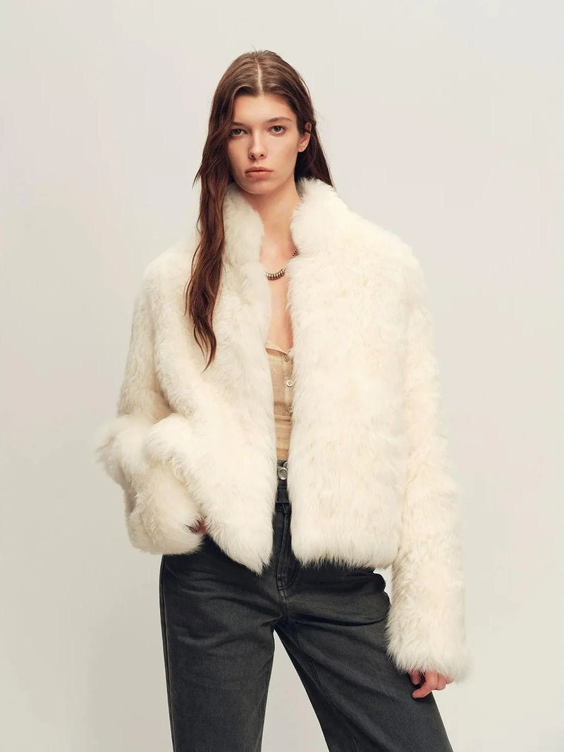 Firelady Fur Women's Cropped Curly Toscana Shearling Jacket