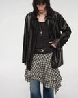 Fashionable Kosi leather windbreaker jacket
