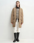 Letrans Muye Kingdom goose down parka front view without detachable fur collar