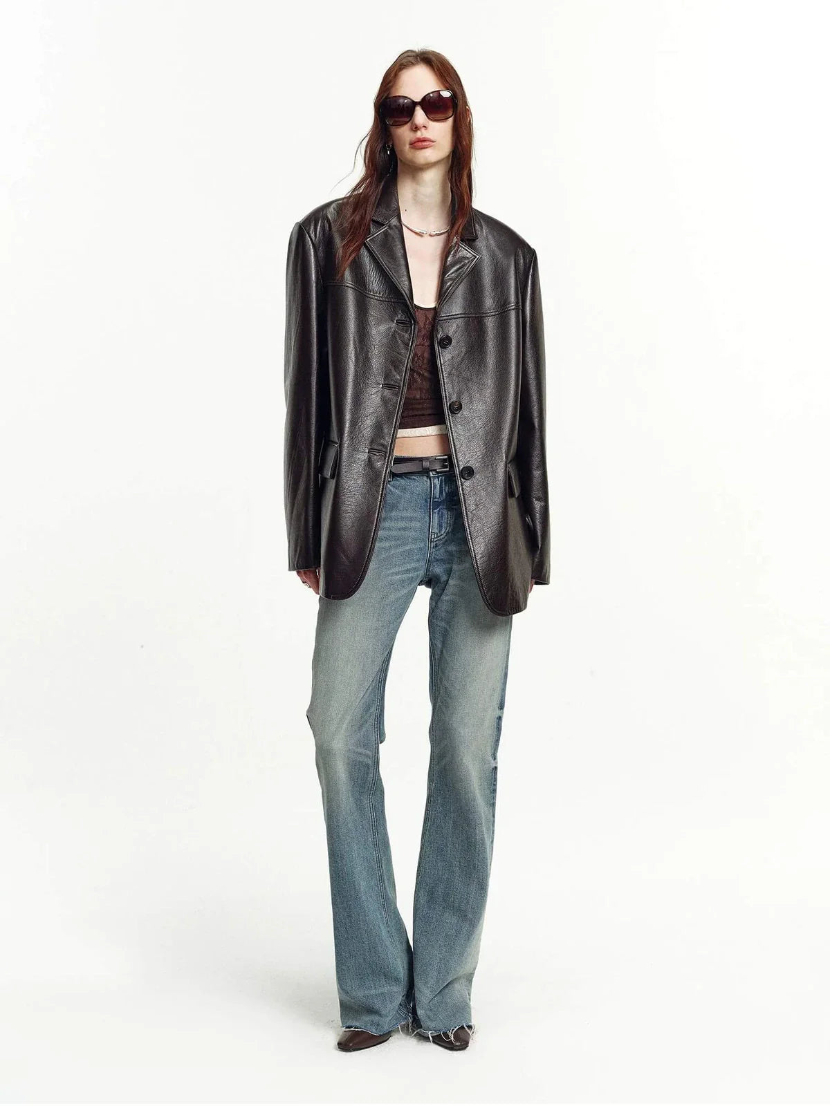 Firelady Fur Spray-Finish Sheepskin Blazer