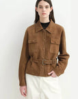 Twilight Knight cropped suede safari jacket - 05