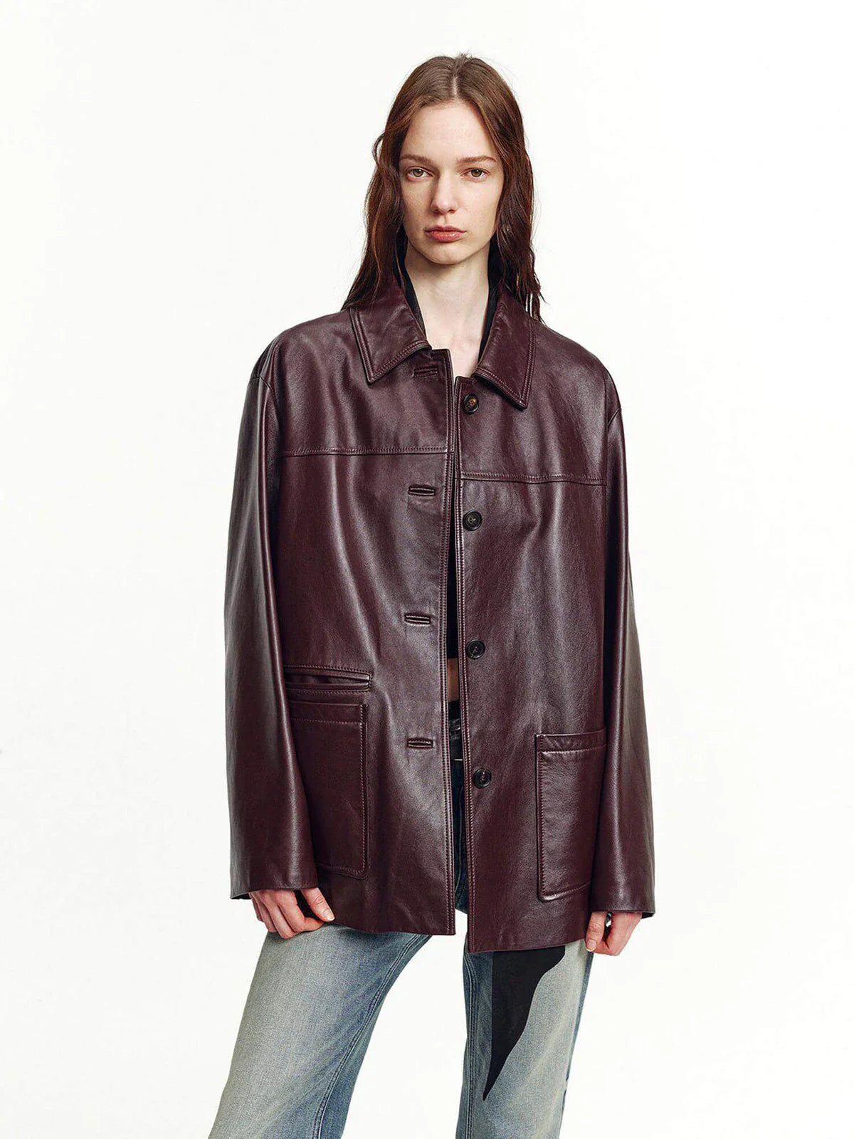 Firelady Fur American Focus Leather Biker Jacket