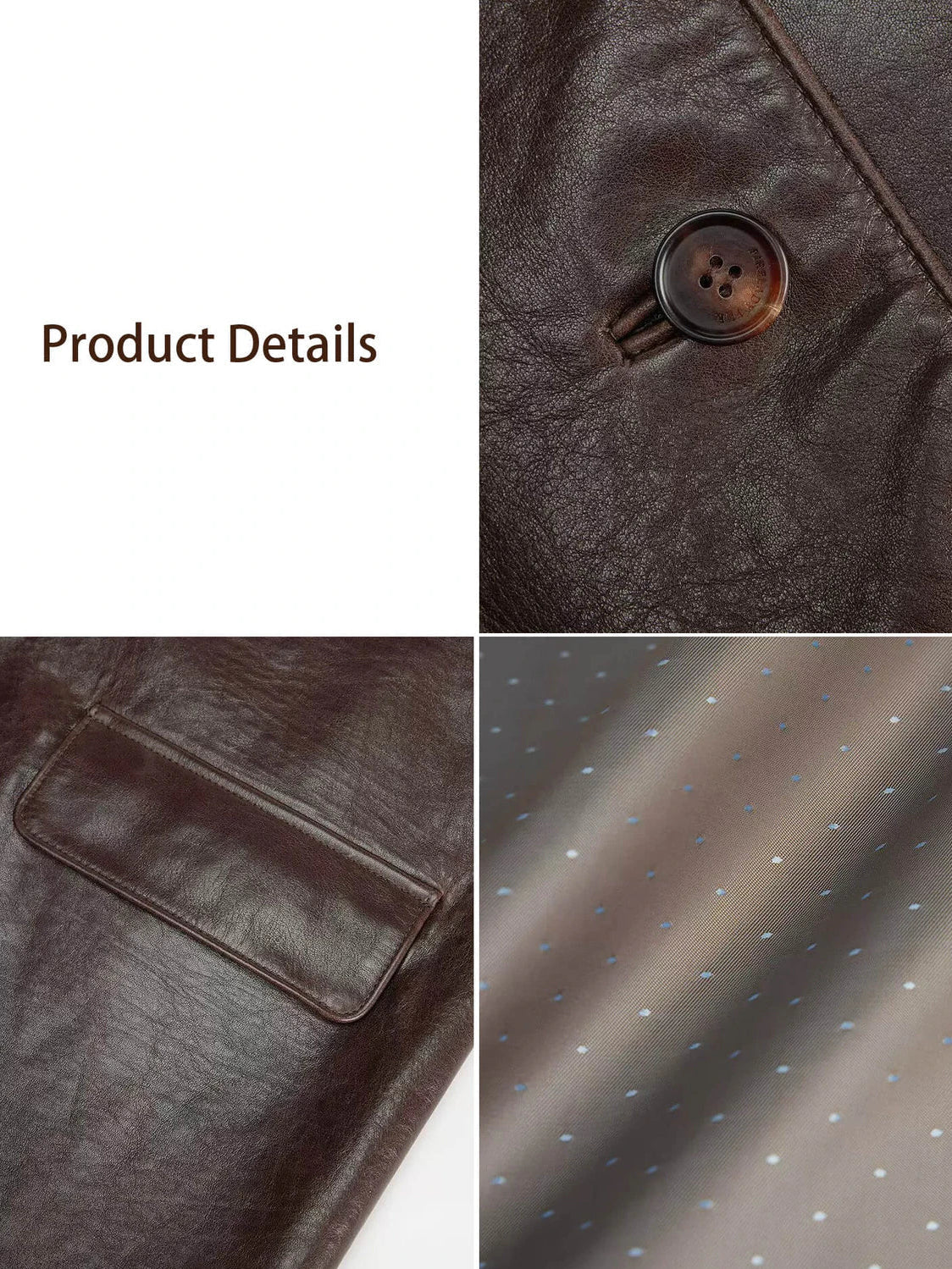 Fashionable Kosi leather windbreaker jacket product details