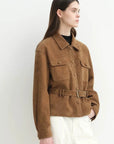 Twilight Knight cropped suede safari jacket - 06