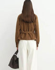 Twilight Knight cropped suede safari jacket - 07