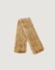 Women's woven mink fur scarf in Beige – product and material detail | Firelady Fur