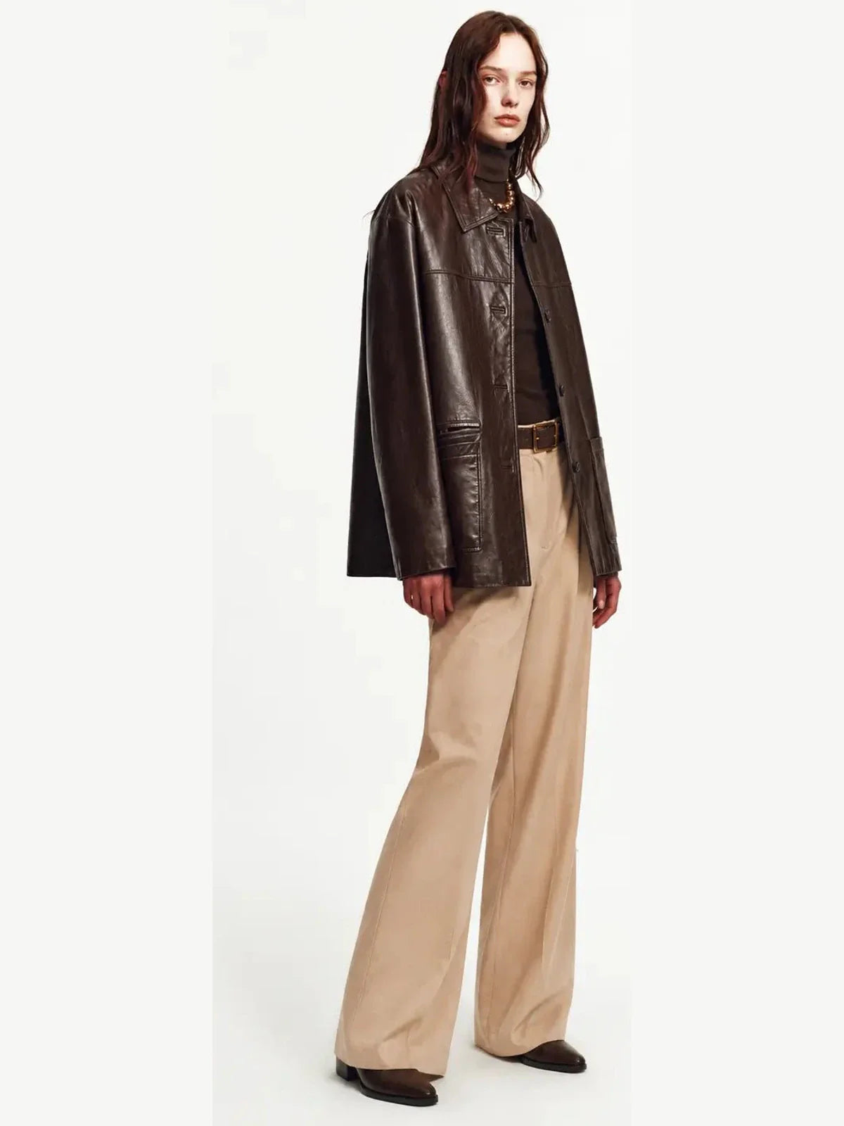 Firelady Fur American Focus Leather Biker Jacket