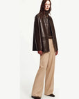 Firelady Fur American Focus Leather Biker Jacket