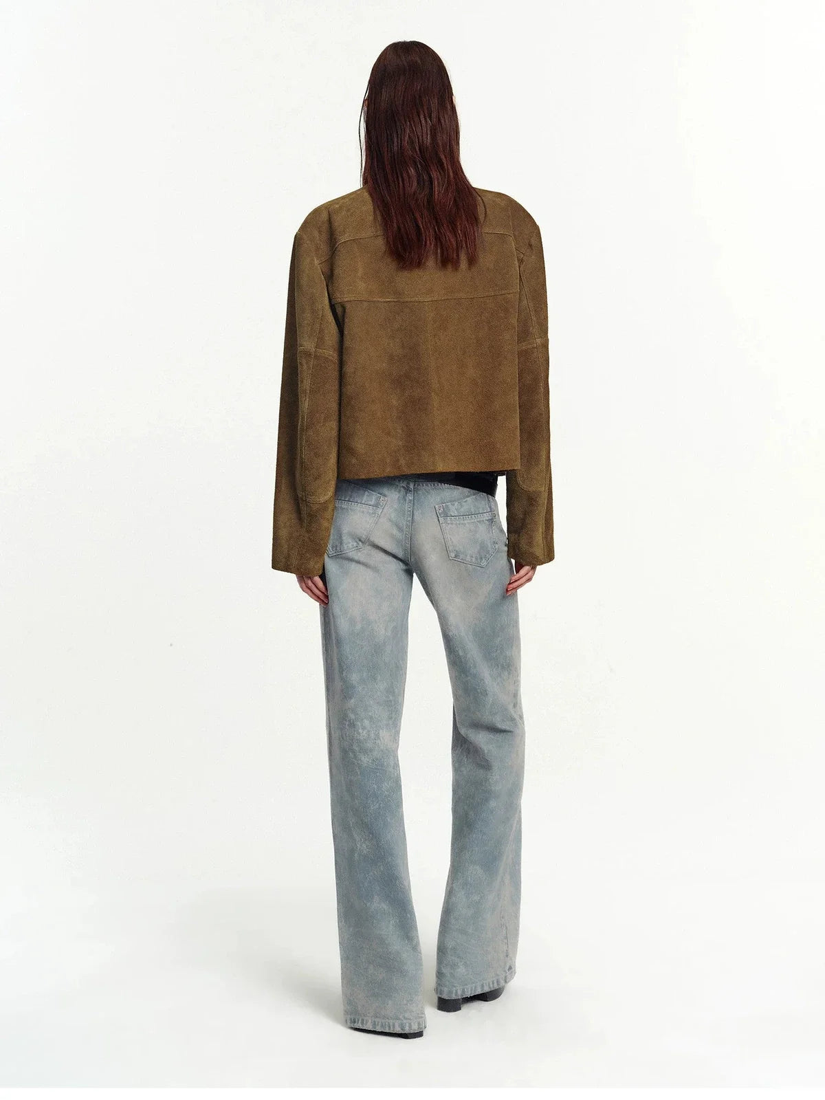 Caramel Mountain suede leather biker jacket - 08