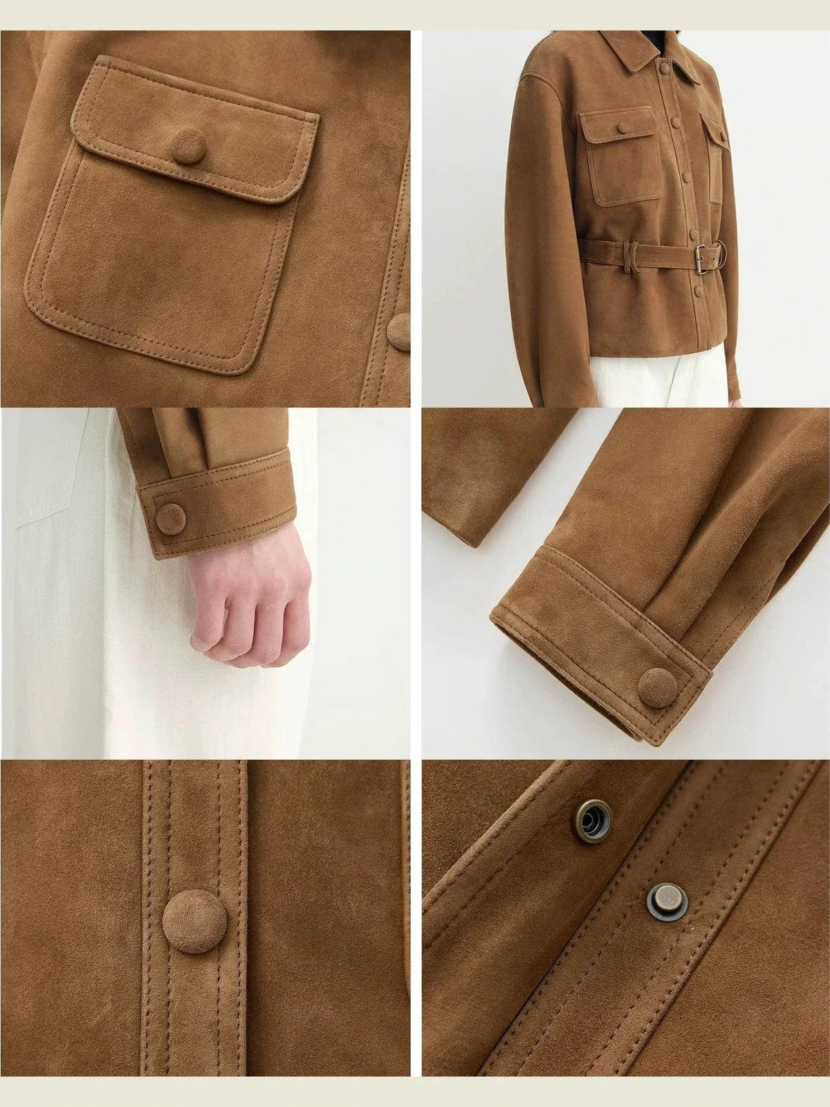 Twilight Knight cropped suede safari jacket - product details