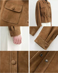 Twilight Knight cropped suede safari jacket - product details