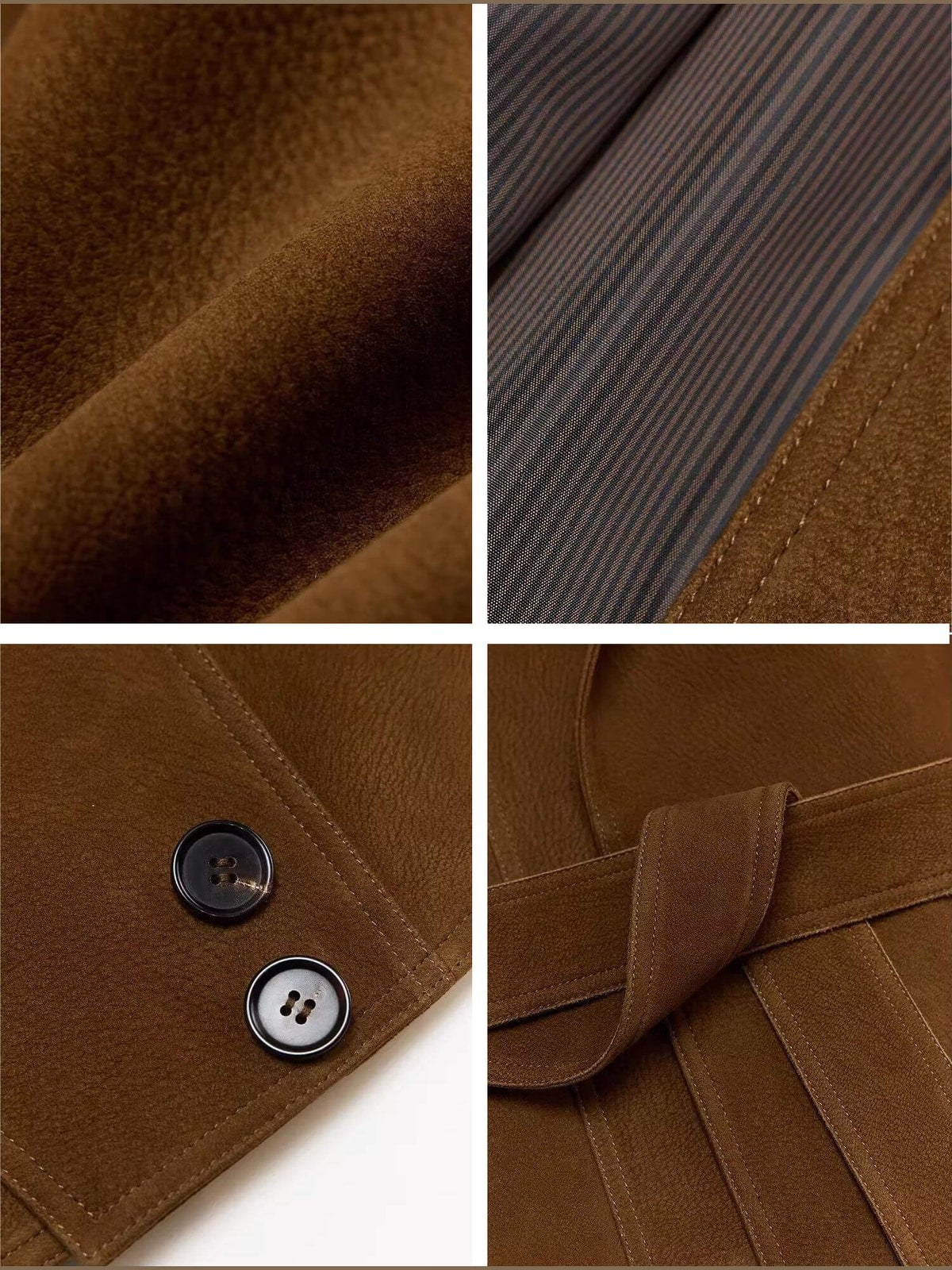 Firelady Fur Women's Waxed Sheepskin Biker Coat - Belted Asymmetric Lapel "Peninsula Black Tea"