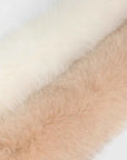 Women's double-sided fox fur scarf in Milk Tea – product and material detail | Firelady Fur