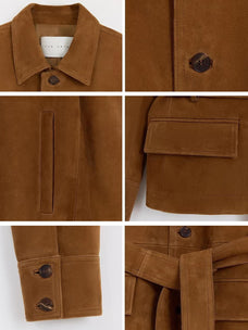 THE ARTM black lambskin leather jacket product details