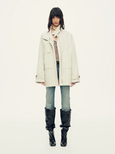 Firelady Fur Women's Goose Down Parka with Detachable Curly Shearling Collar