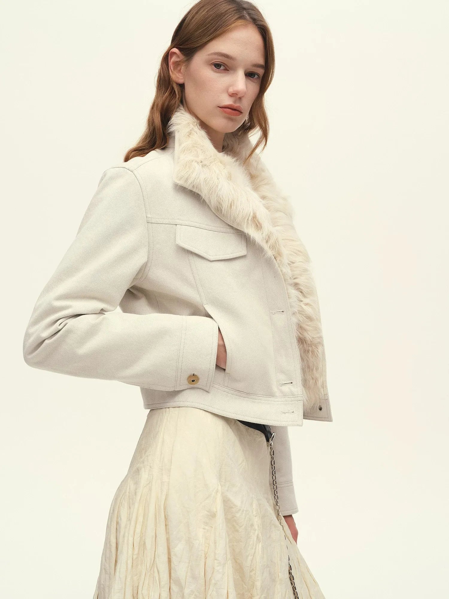 Firelady Fur Women's 90% Goose Down Parka – Detachable Fur Collar (Baby Hu Sheep, Toscana or Merino)