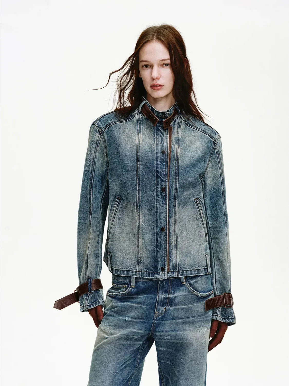 Firelady Fur Women's Selvedge Denim Jacket – Waxed Sheepskin Panels