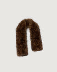 Women's vintage woven mink fur scarf in Brown – product and material detail | Firelady Fur