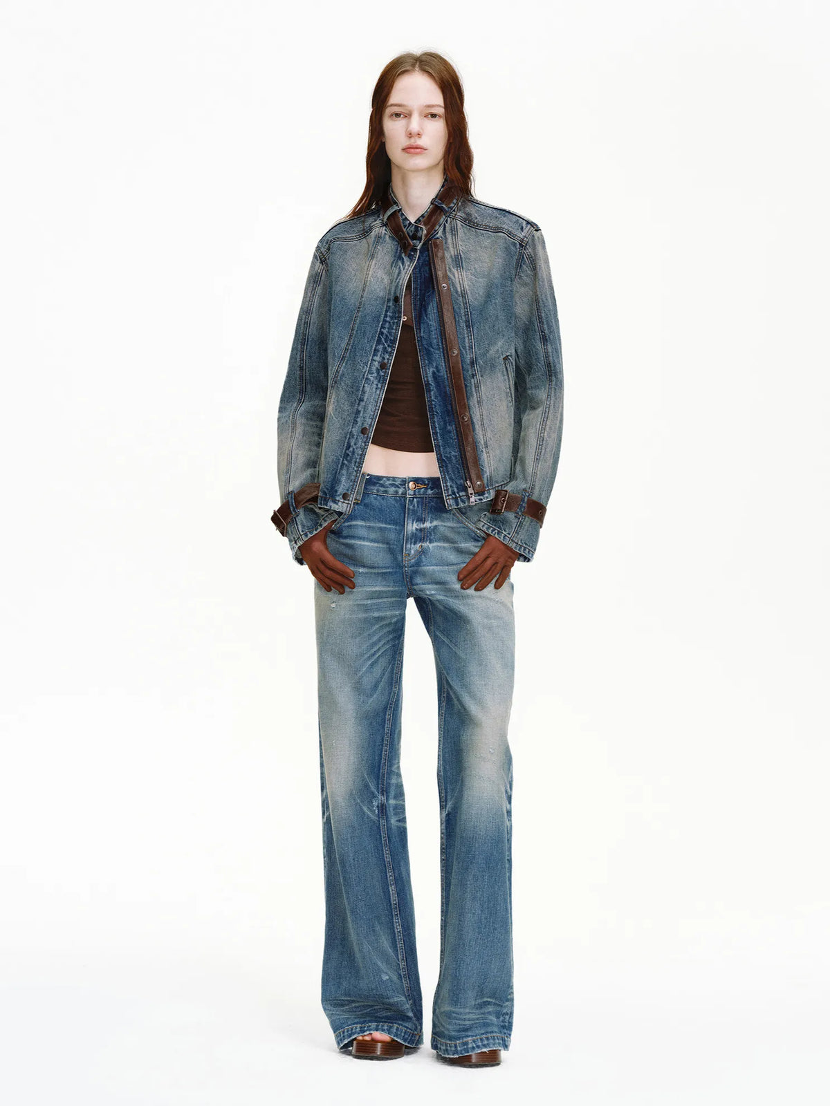 Firelady Fur Women's Selvedge Denim Jacket – Waxed Sheepskin Panels