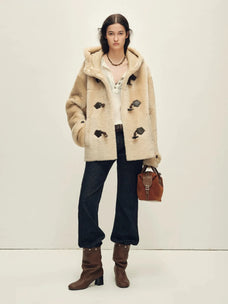 Firelady Fur Women's South African Loman Hooded Shearling Coat