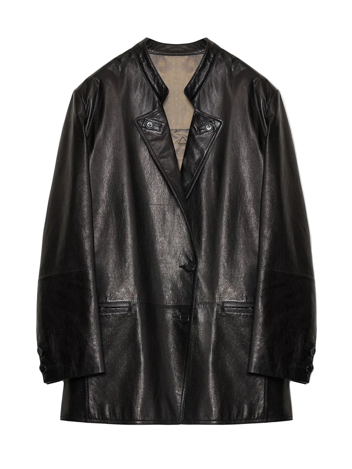 Vintage suede/waxy goatskin leather mid-length suit jacket Bavaria - 15