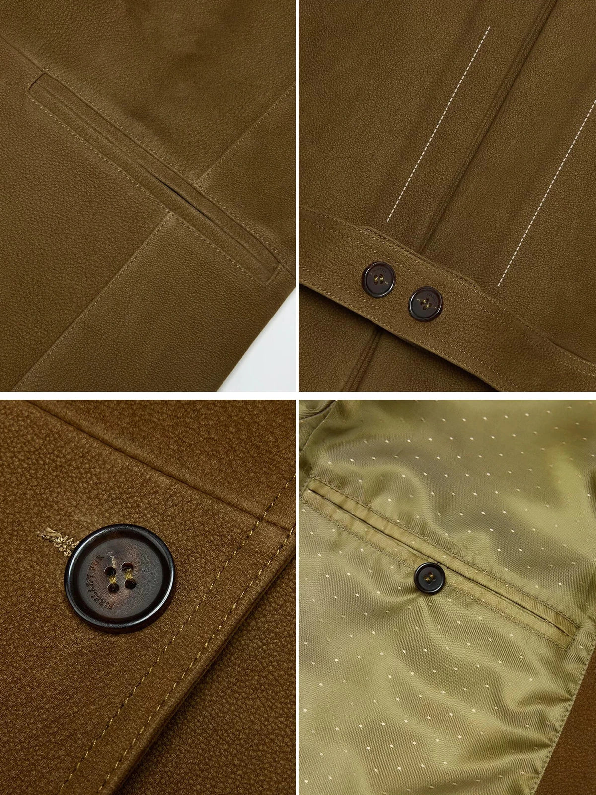 Vintage suede/waxy goatskin leather mid-length suit jacket Bavaria - 16
