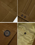 Vintage suede/waxy goatskin leather mid-length suit jacket Bavaria - 16