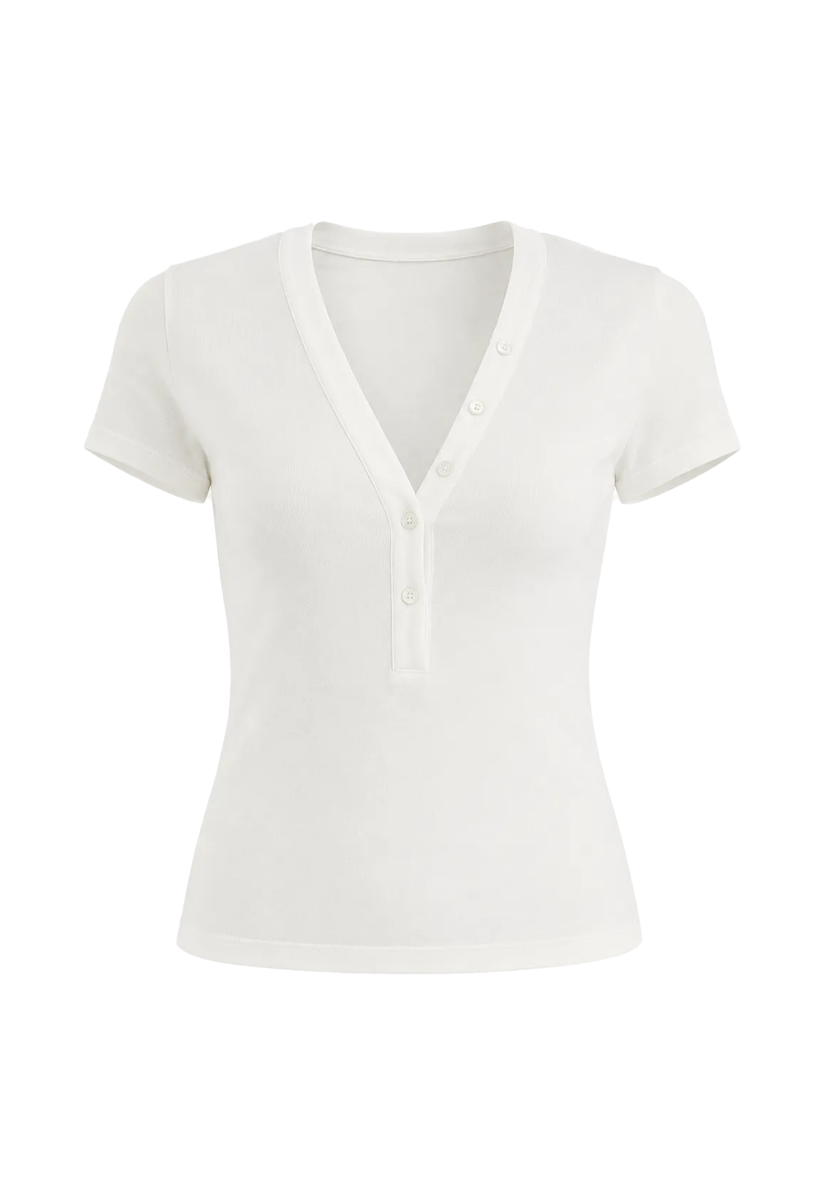 FireladyFur Brand Slim Fit Tencel Wool Women's Slim Fit Henley T-Shirts Short/Long Sleeve V-Neck Button Knitted Bottoming Basic Tops"Pure Fashion"