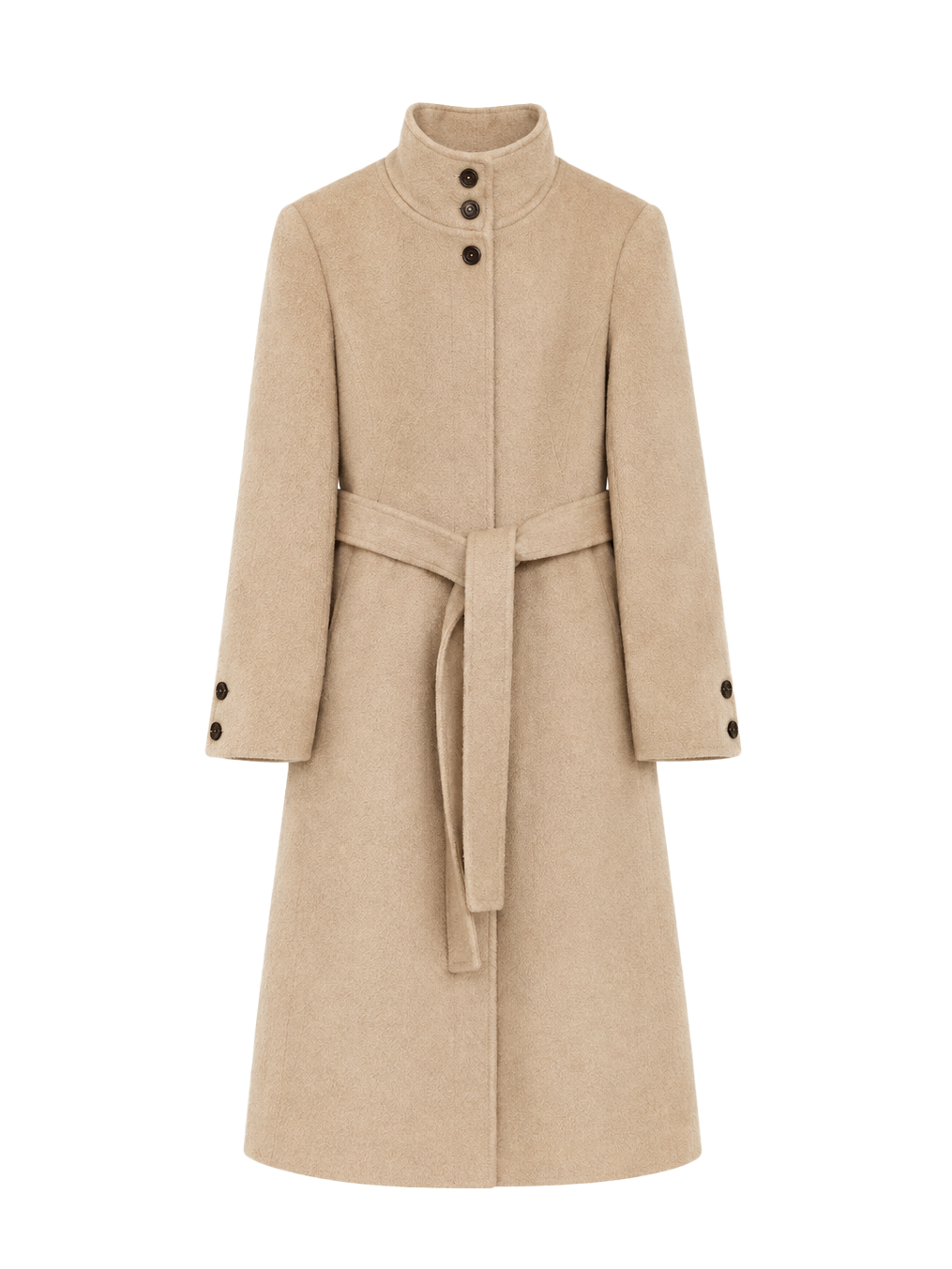 Firelady Fur Women's Alpaca-Wool A-Line Coat – Stand Collar