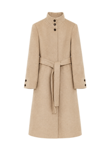 Firelady Fur Women's Alpaca-Wool A-Line Coat – Stand Collar