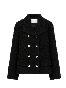 Firelady Fur Women's Mohair-Alpaca Coat – Cropped Double-Breasted