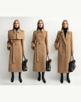“3 Looks in One Coat” Firelady Fur Women's Alpaca Wool Coat with Detachable Cape "Elegant Silhouette"