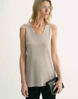 20NM ultra - fine high - quality silk, smooth and elegant U - neck straight knitted vest T - variant_title