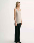 20NM ultra - fine high - quality silk, smooth and elegant U - neck straight knitted vest T - variant_title