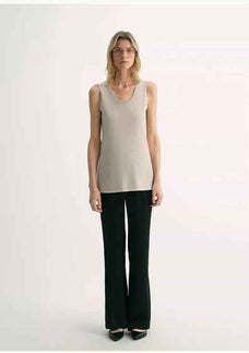 20NM ultra - fine high - quality silk, smooth and elegant U - neck straight knitted vest T - variant_title
