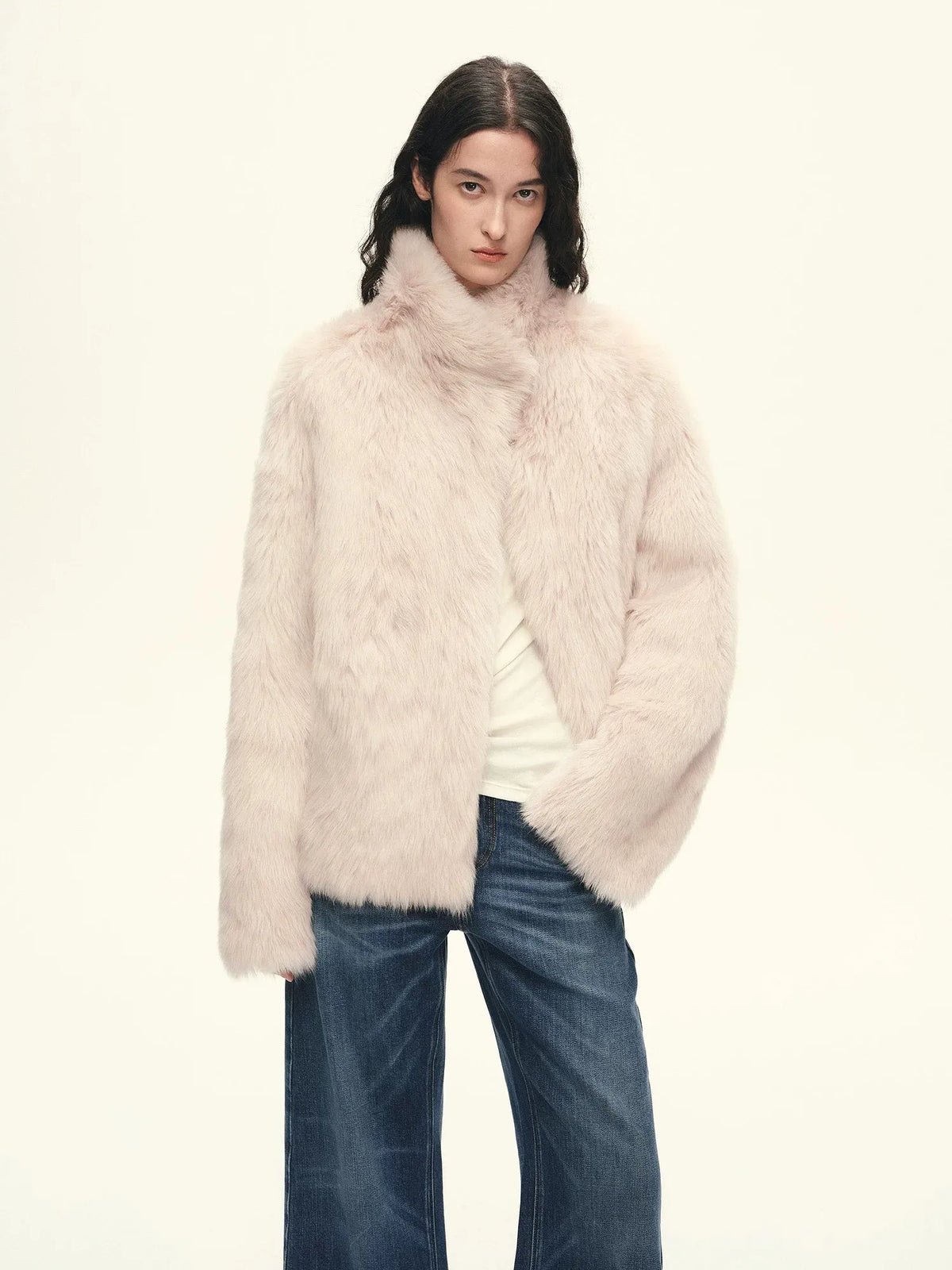 Firelady Fur Women's Toscana Shearling Coat – Convertible Stand Collar