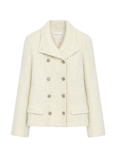 Firelady Fur Women's Mohair-Alpaca Coat – Cropped Double-Breasted