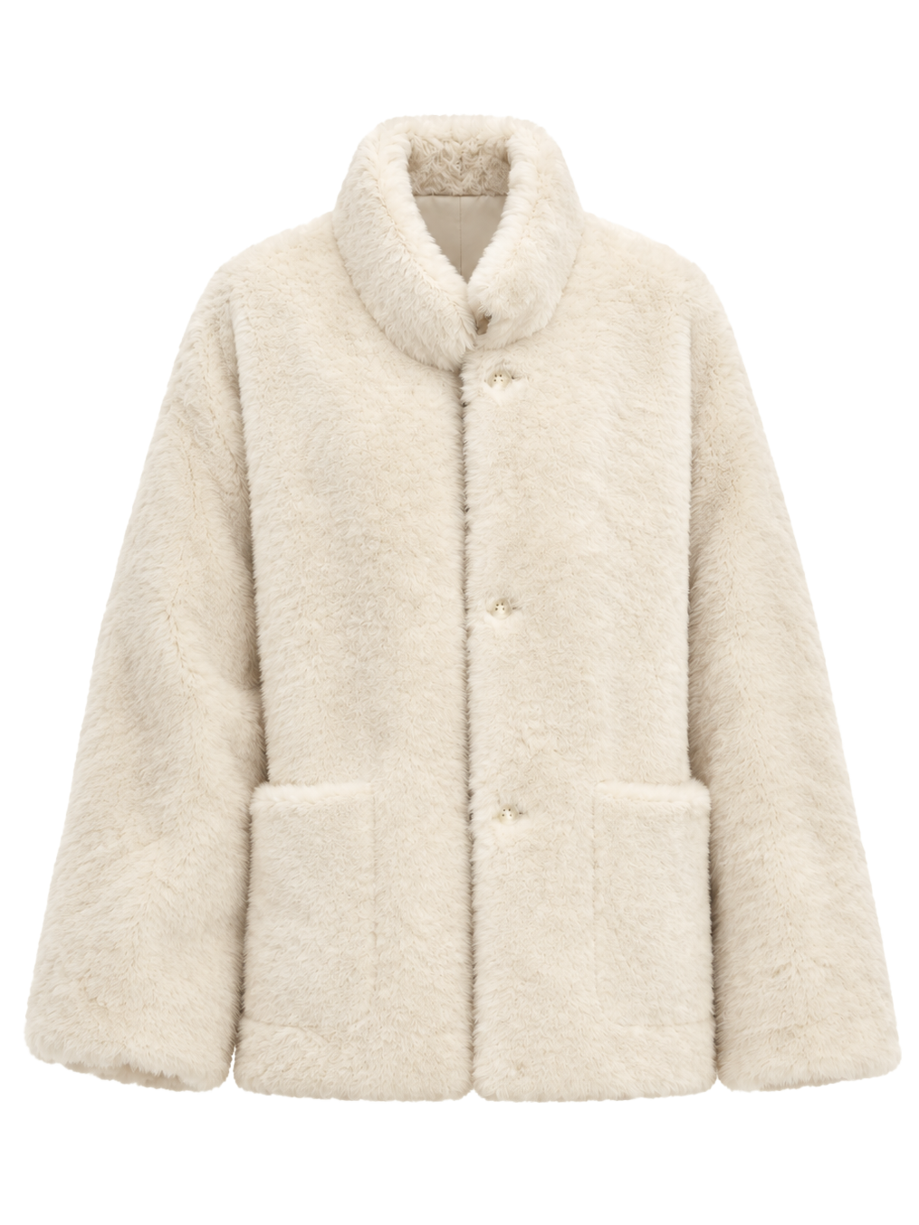 Firelady Fur Women's South African Loman Shearling Coat – Mid-Length Stand Collar