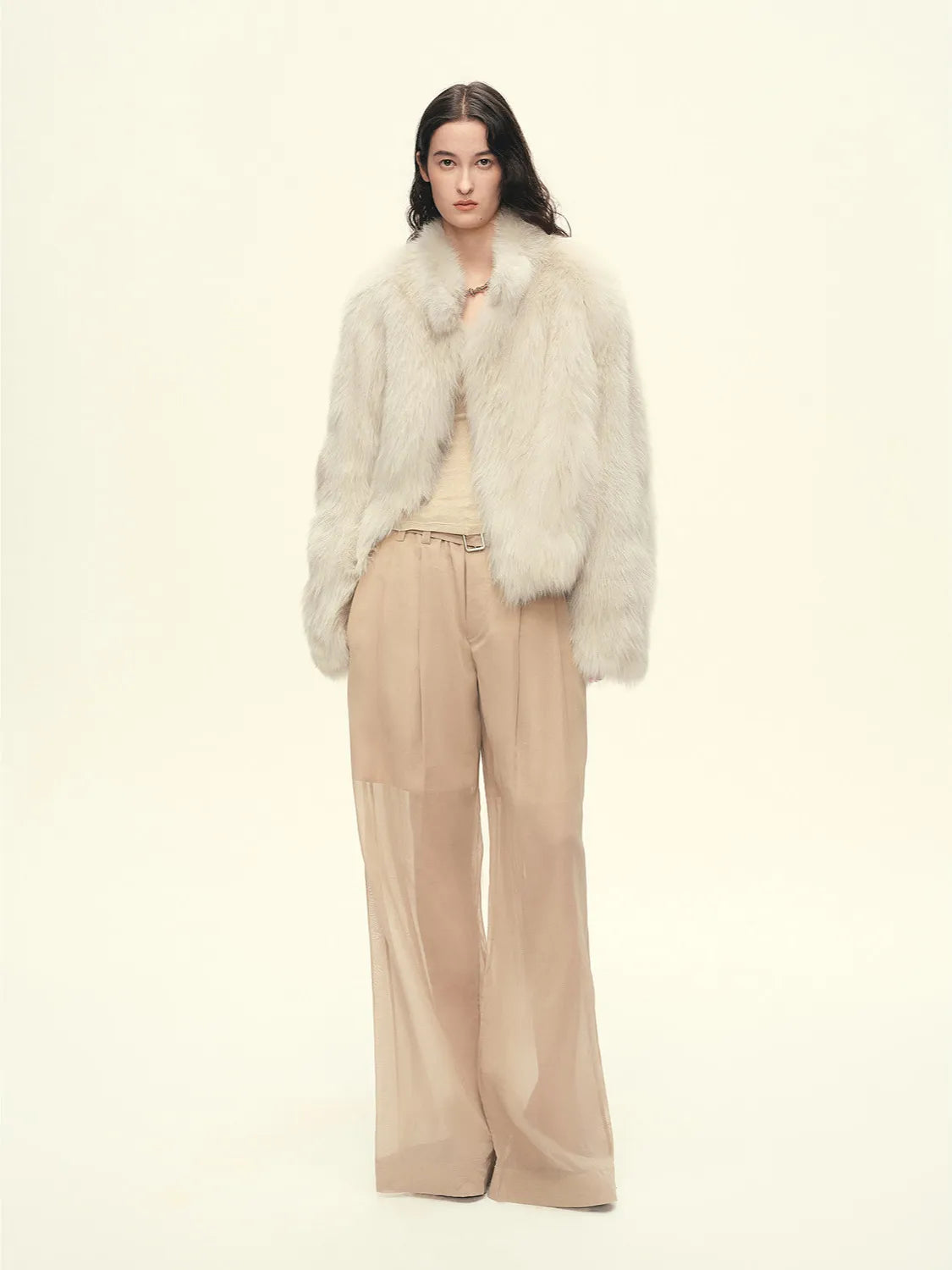 Firelady Fur Women's Finnish Saga Furs Crown Grade Fox Fur Coat – Custom-Dyed Cropped Stand-Collar Jacket