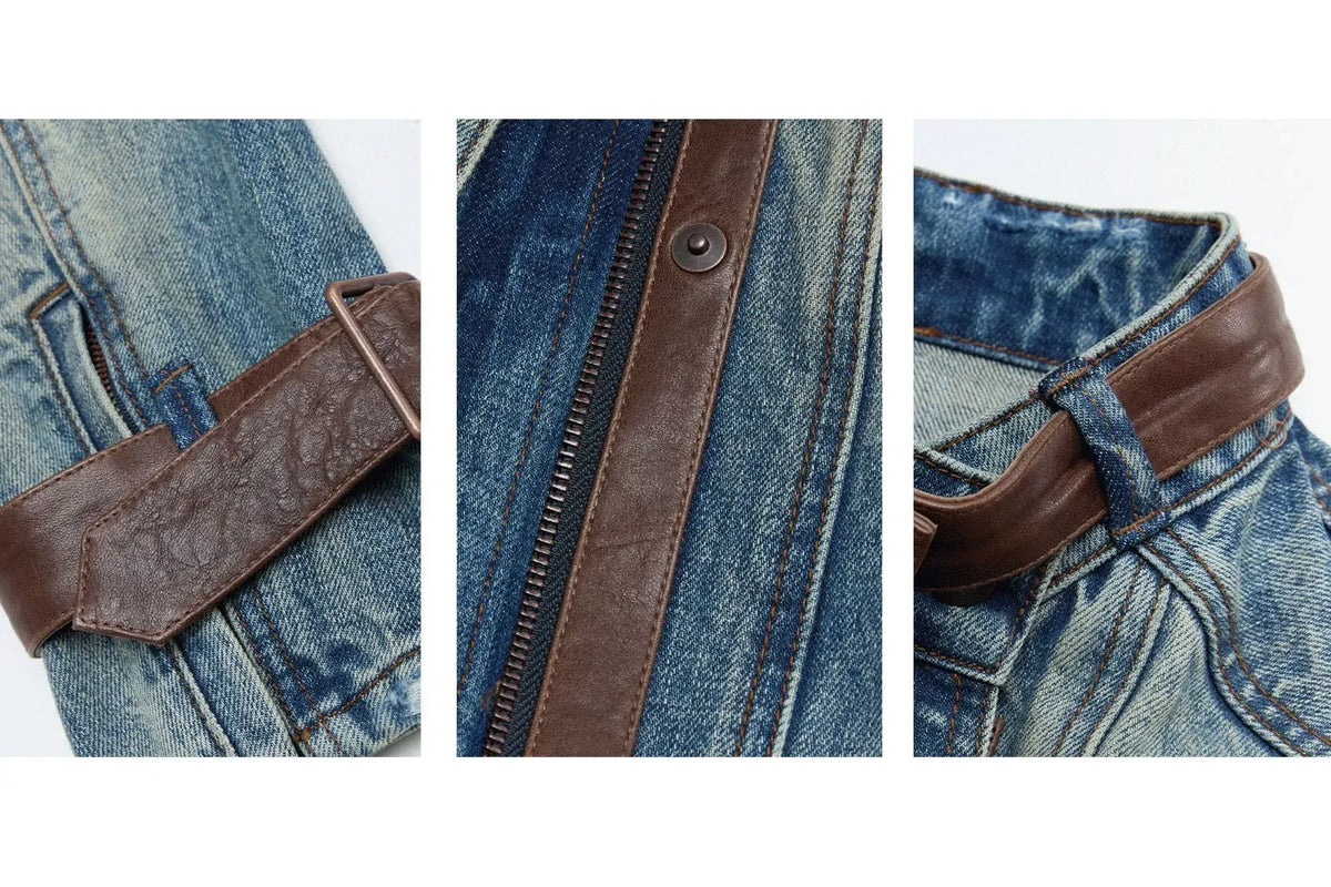 Firelady Fur Women's Selvedge Denim Jacket – Waxed Sheepskin Panels