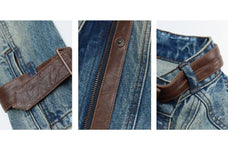 Firelady Fur Women's Selvedge Denim Jacket – Waxed Sheepskin Panels