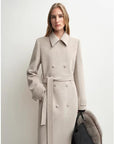“3 Looks in One Coat” Firelady Fur Women's Alpaca Wool Coat with Detachable Cape "Elegant Silhouette" - variant_title